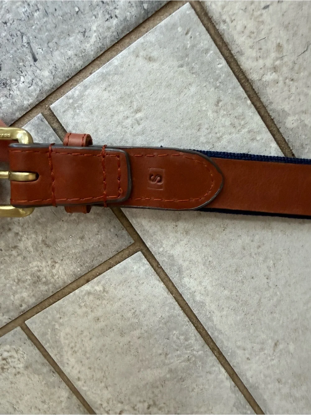 Kids Navy Belt with Colorful Dinosaur Embroidery